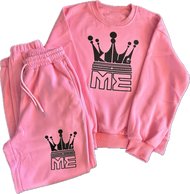 2 pc "King Me" Pink Sweat Outfit